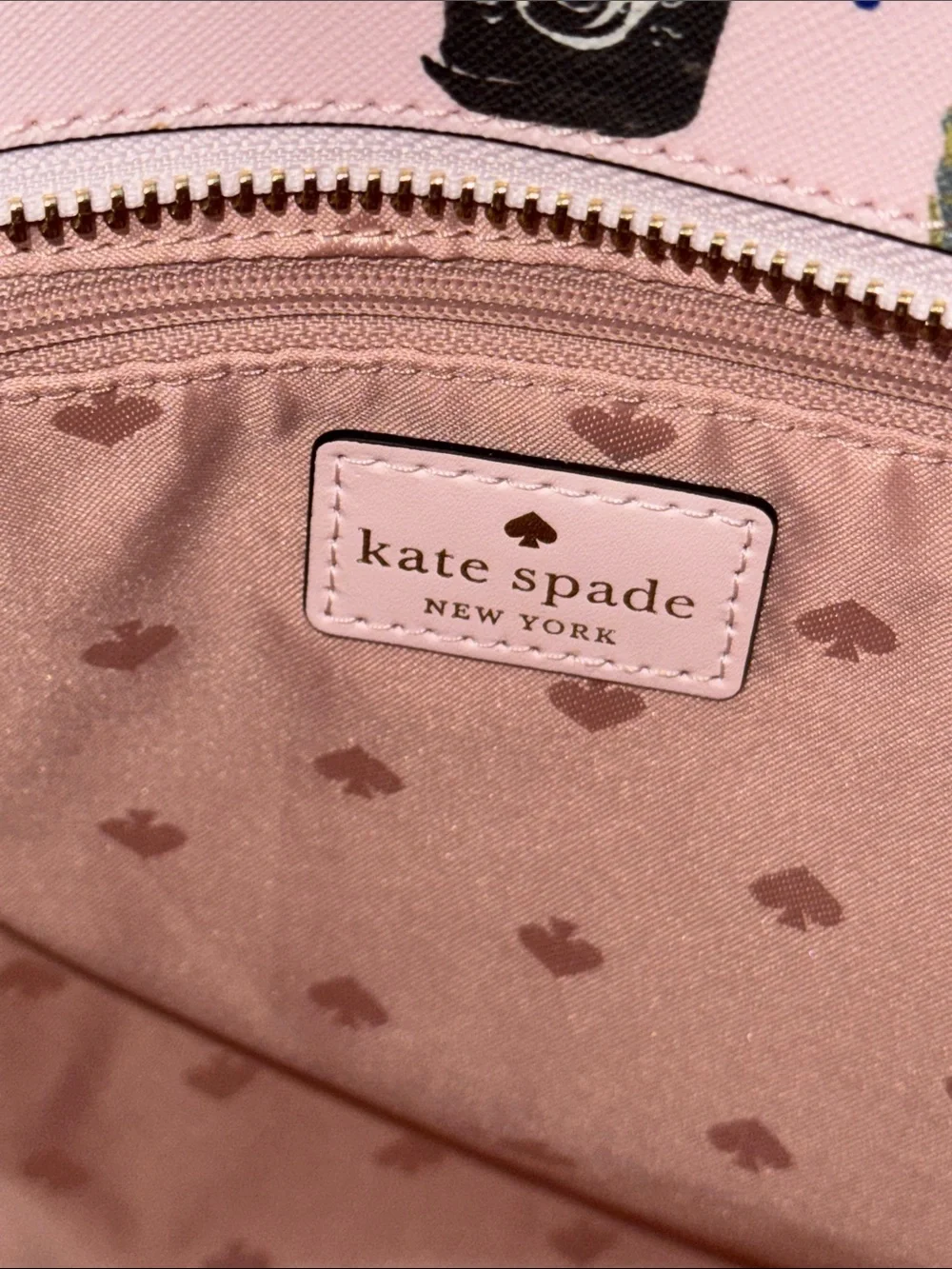 Kate Spade Shore Street Margareta tote bag purse pink champagne bottles designer